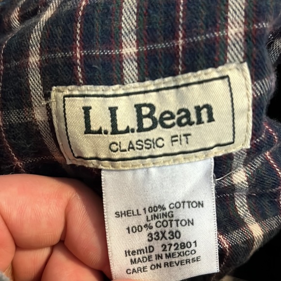 L.L. BEAN FLANNEL LINED JEANS - Picture 5 of 5